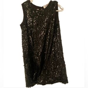 Elegant Black Sequin Kids Dress